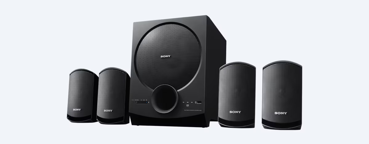 Sony SA-D40M2 All in One 4.1ch Home Theatre System with 100W Power Output and Powerful Subwoofer – Black