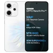 OPPO Reno14Pro 5G (Pearl White, 12GB RAM, 256GB Storage)